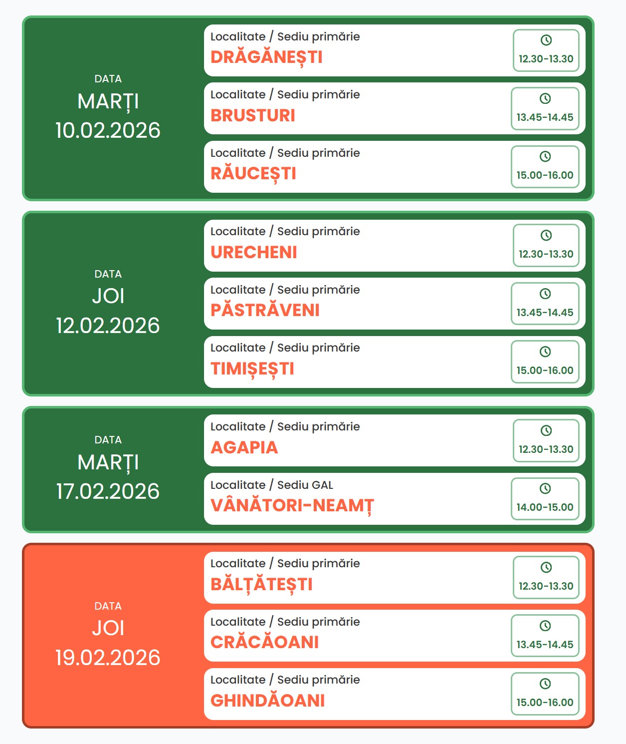 ANUNȚ – ULTIMA SESIUNE DE ANIMARE DIN TRIMESTRUL I