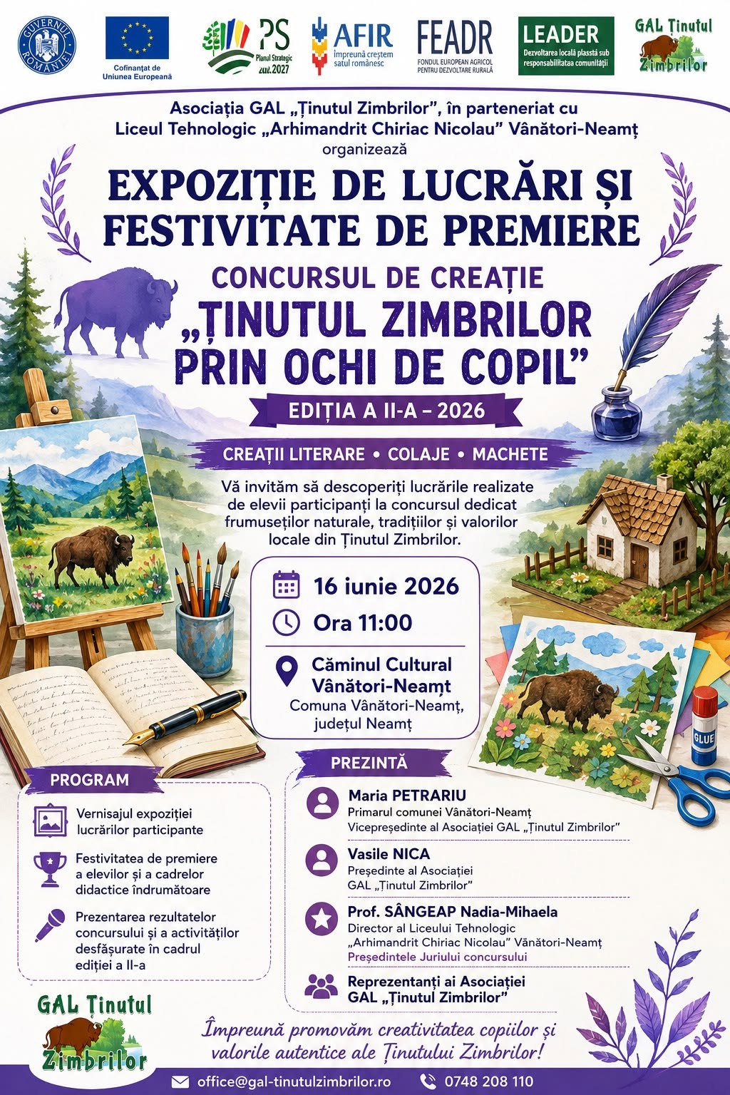 INVITAȚIE LA EXPOZIȚIA DE LUCRĂRI ȘI FESTIVITATEA DE PREMIERE
